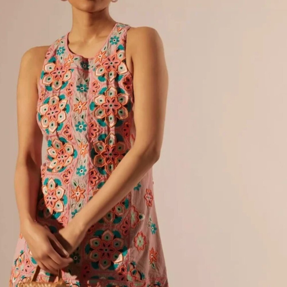 Anthropologie Embroidered Shift Dress - Picture 8 of 8